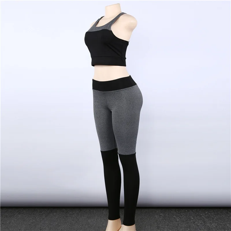 

Women Yoga Tracksuit Crop Top Vest Push Up Leggings Sport Fitness Gym Sportswear Workout Outfit Woman Clothes 2 Pcs Yoga Suits