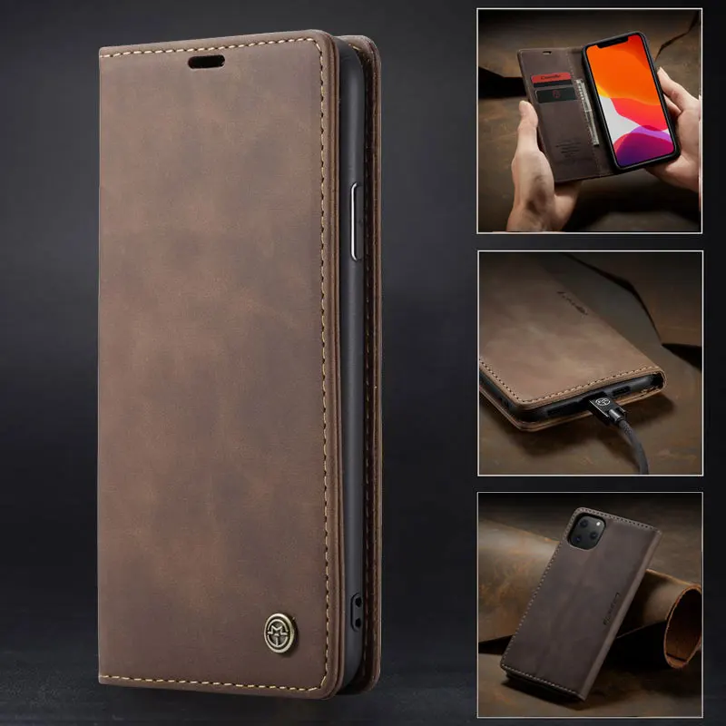 Флип кейс для iPhone 11 2019 чехол Pro Max роскошный кожаный магнитный кошелек визитница
