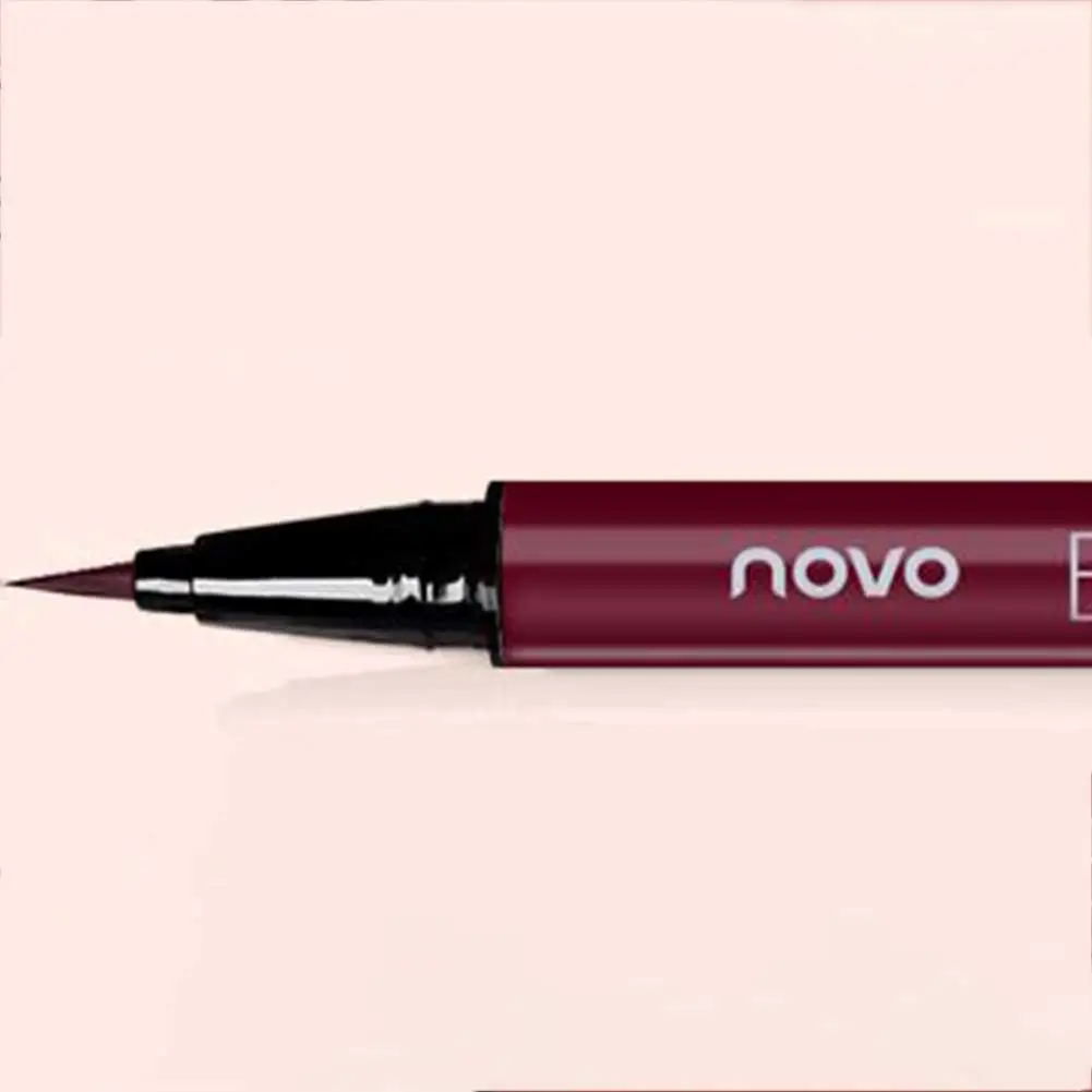 rose wine red NOVO подводка для глаз Красота Макияж начинающих водонепроницаемый и пот не головокружение ловить вино красный коричневый жидкая подводка для глаз ручка - Цвет: rose wine red