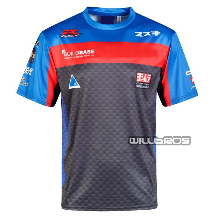 

Мотоцикл Велосипед гоночной команды ралли футболка Супербайк для Suzuki Ridng Мотокросс летние шорты с длинными рукавами