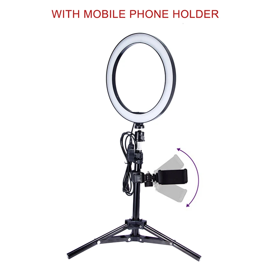 MAMEN фотографический Dimmable светодиодный Selfie кольцо свет лампы Youtube видео студия живое потоковое фото красивое кольцо