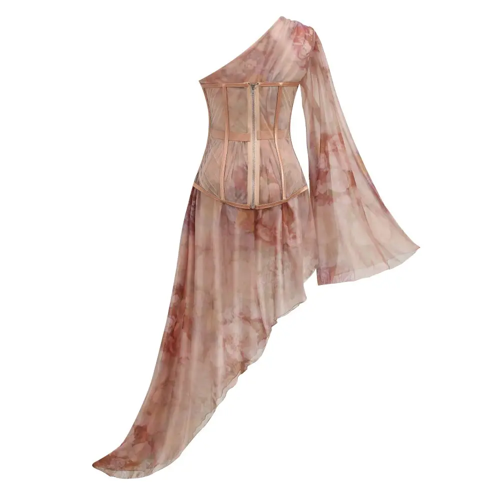 

Women Evening Summer Dresses Party Bodycon Sexy Floral Print Corset Dress Long Club Outfits