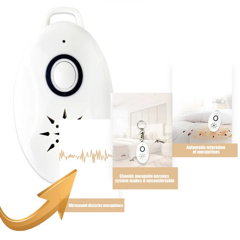 

Ultrasonic Mosquito Repellent Portable Outdoor Pest Insect Flea Prevention Repeller HR