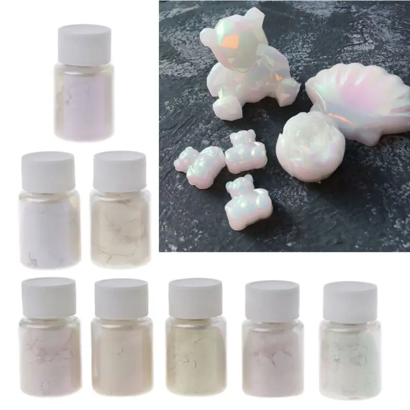 

8/10 Pcs/set Pearlescent Powder Handmade Jewelry Making Filling Material Crystal Mud Pigment DIY Epoxy Filer Natural Mica Powder