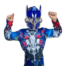 Kids Cosplay Movie Muscle Optimus Prim Costumes Boys Girl Bumblebe Superhero Body Suits for Carnival Halloween Costumes Party