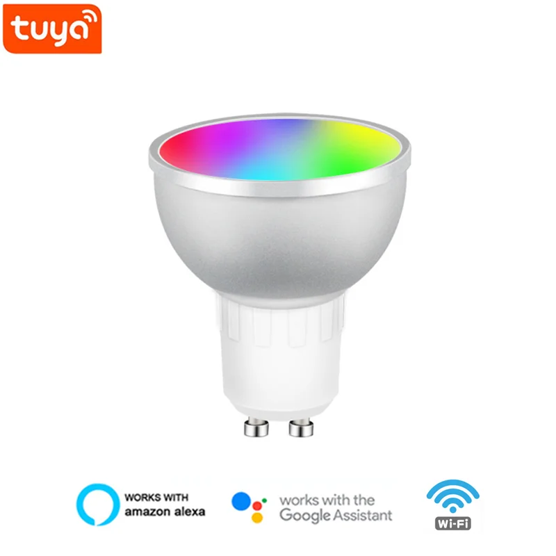 

Smart LED Light Bulb Energy Saving Spotlight GU10 Lamp Tuya/Smart Life App Control Smart Home Voice Works With Alexa Google Home
