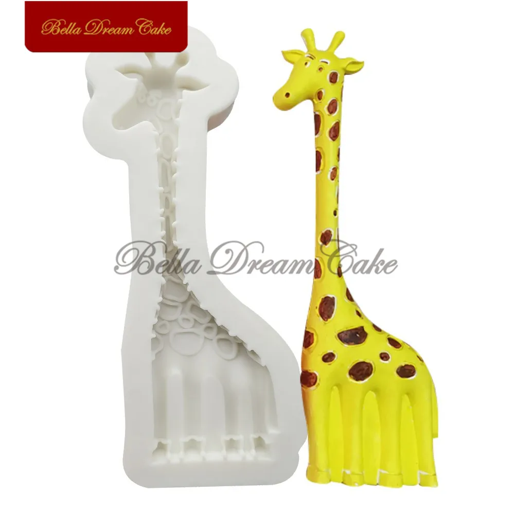 

Жираф Животные Силиконовые формы помадка формы для торта, шоколада инструменты для украшения торта DIY глина ручной работы форма для мыла и к...