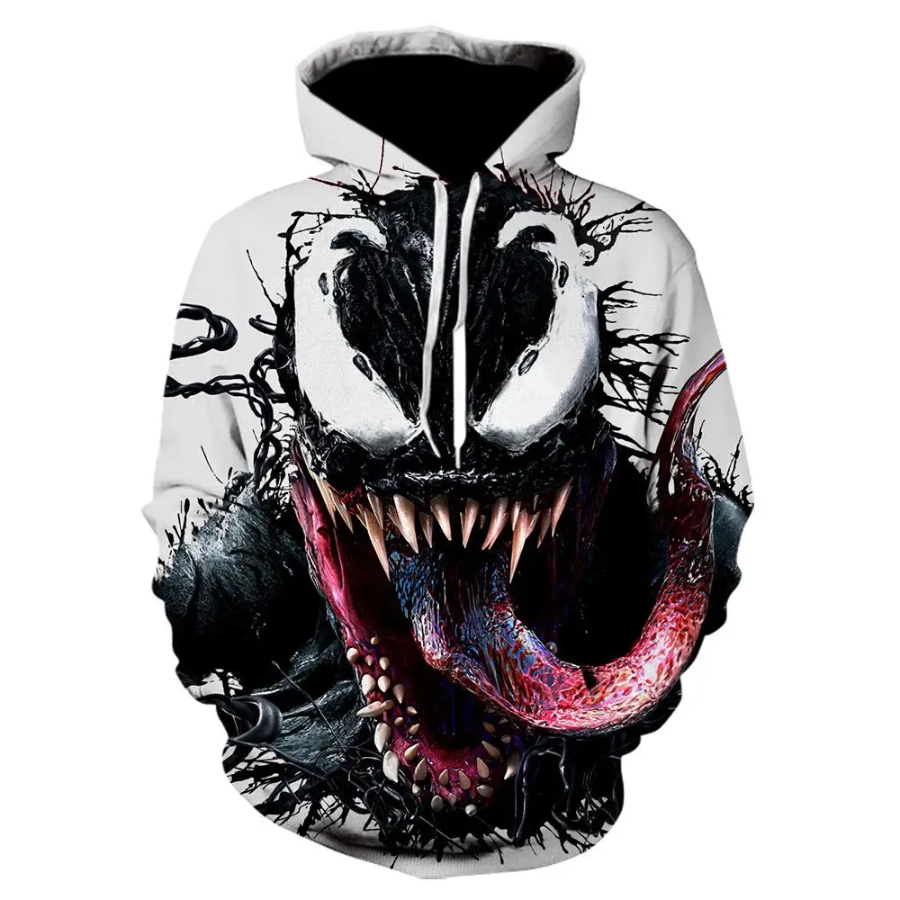 

New off white 3d venom hoodie hot Movie Skull Printed mens clothes autumn winter Hoodies Sweatshirts Men Women Pullover Jackets