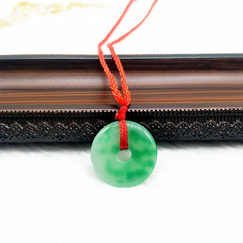 

Natural Black Ink Jade Hand Carved Safety Buckle Pendant Fashion Jewelry Men's and Women's Black Necklace Gift Accessories