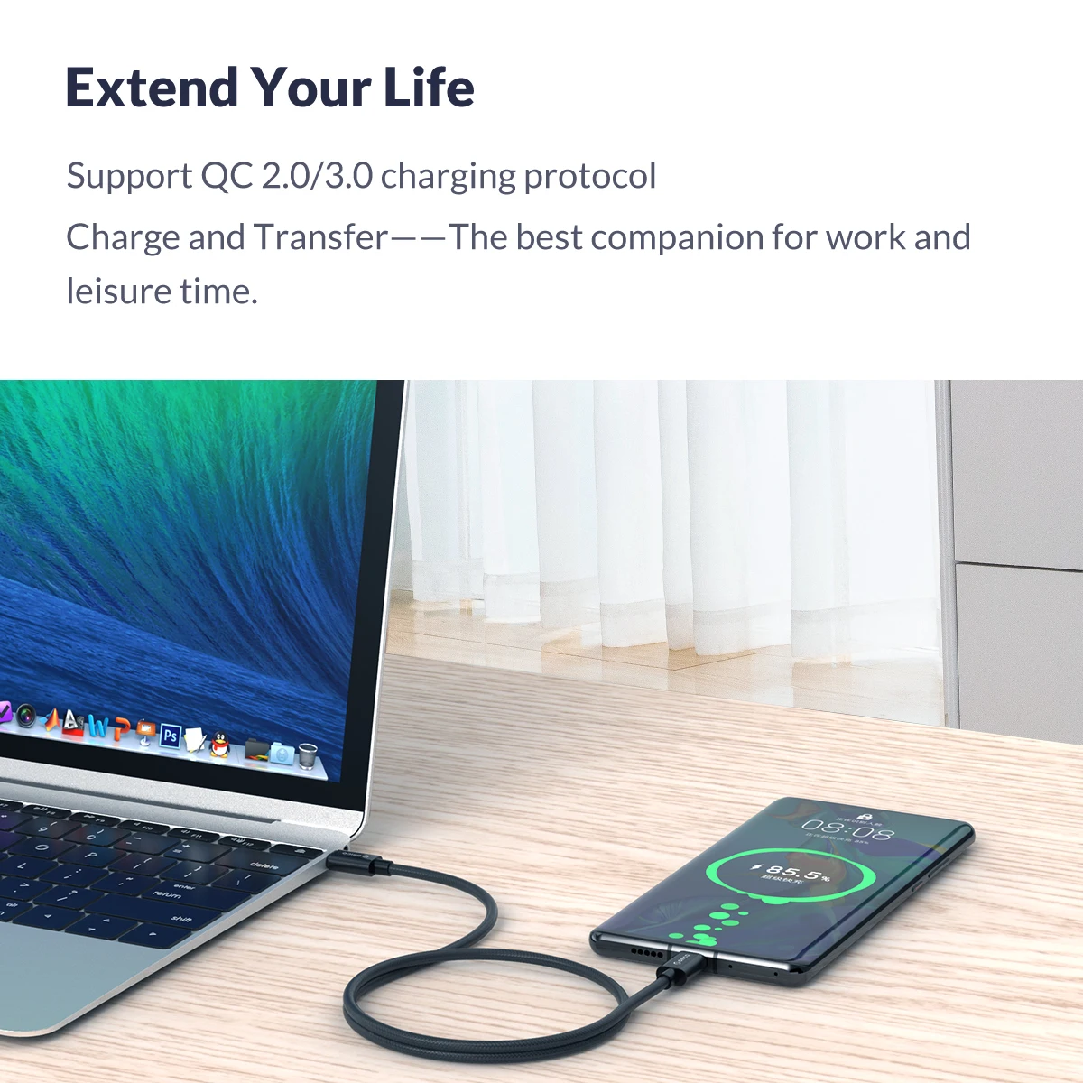 Orico кабель usb type C to type C QC3.0 5A для huawei mate 20 Redmi K20 Note7 Быстрая зарядка 3,0 кабель для быстрой зарядки для MacBook Pro