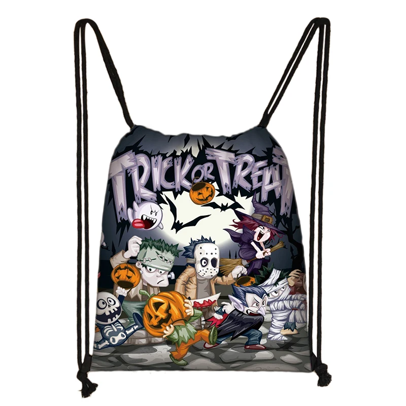 skdholloween11 Подарочная сумка для Хэллоуина, трюк или сумки для лечения, сумка для ведьмы, Сумка с кулиской, вечерние сумки для хранения конфет, Детская сумка с тыквой, упаковочная коробка - Цвет: skdholloween11