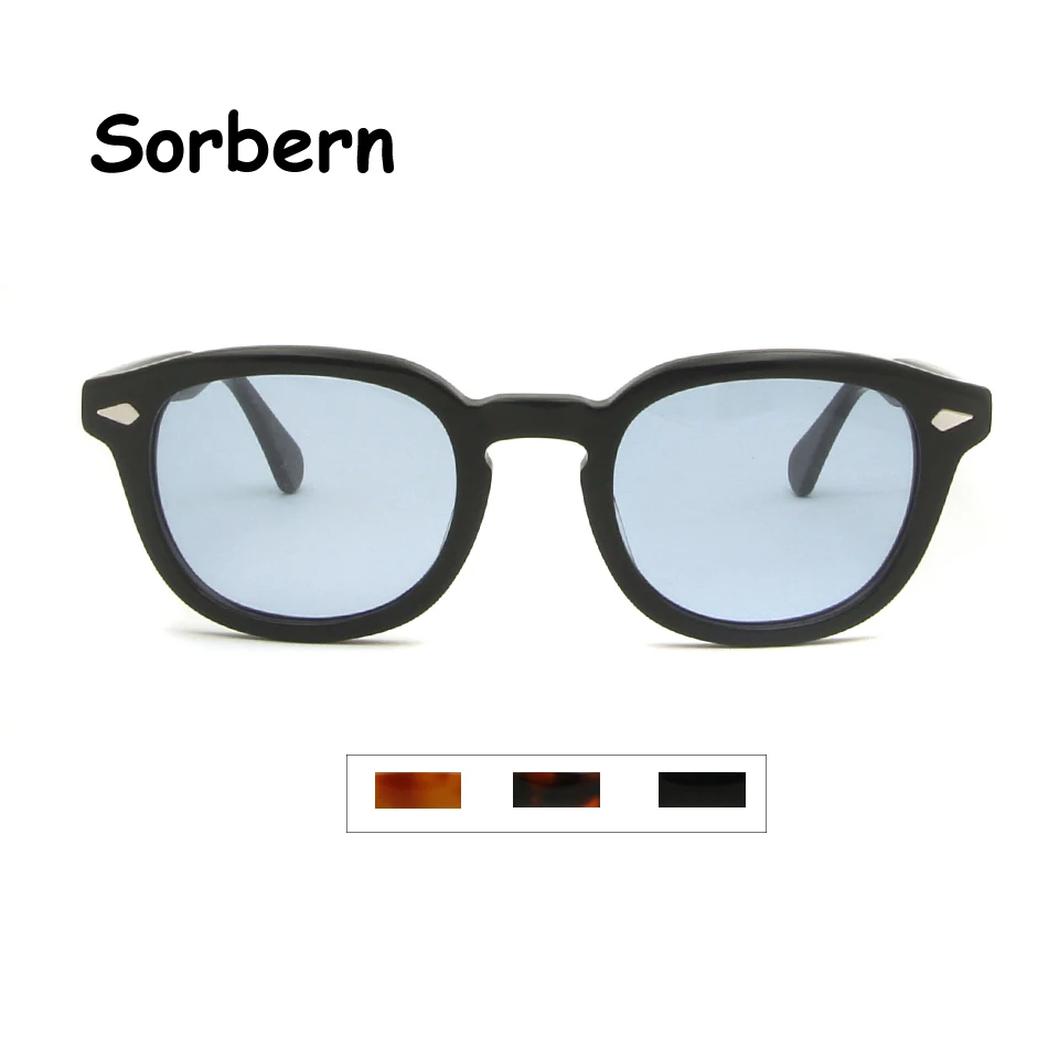 Мужские брендовые дизайнерские ацетатные очки Depp винтажные круглые маленькие и