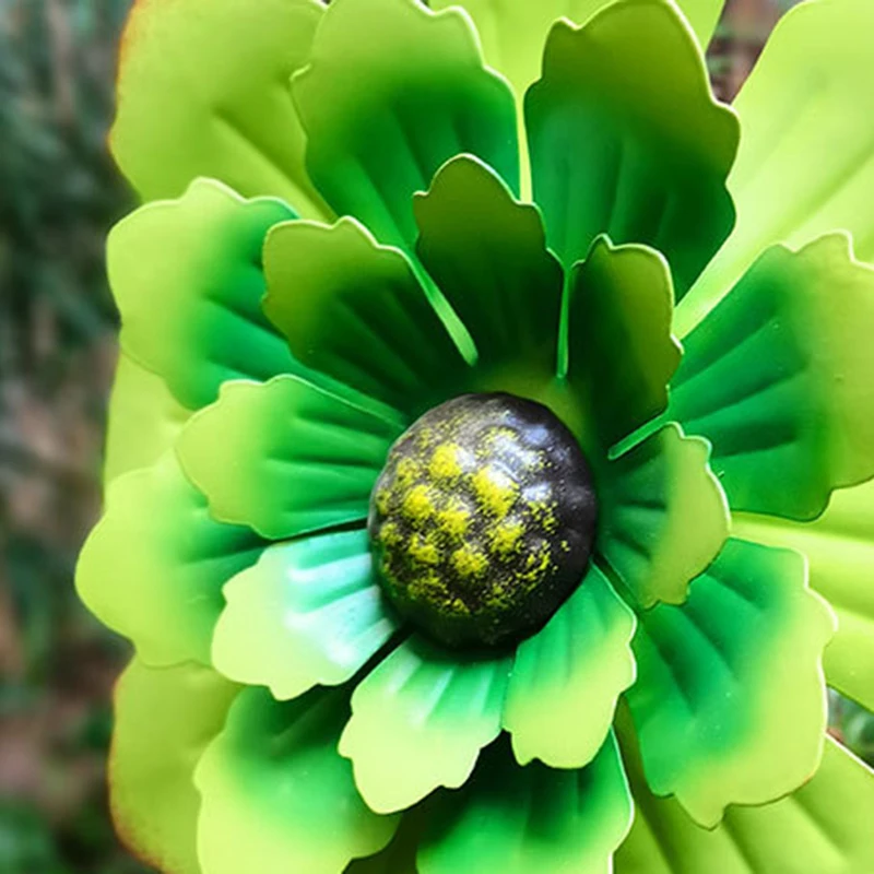 

Garden Decoration Stake Simulation Metal Flower Outdoor Ornament Large Colorful Lawn Statue Peg for Yard 1.1m Tall L66