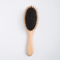 1pc denman wooden hair brush wood handle natural boar bristle massage sclap brush detangling wood hair brush straightener comb