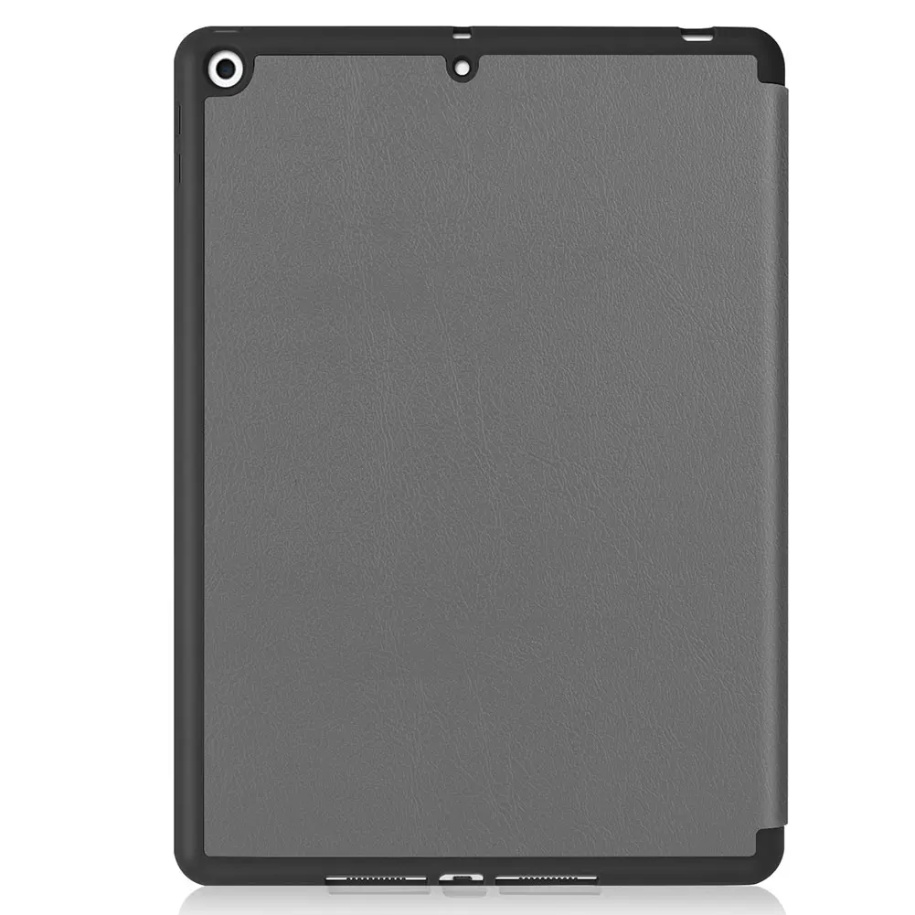 Трехслойный кожаный Флип Стенд кожаный чехол для iPad 10,2 iPad 7th Gen A2197 A2198 A2200 чехол противоударный чехол с авто режимом включения и выключения Смарт Обложка
