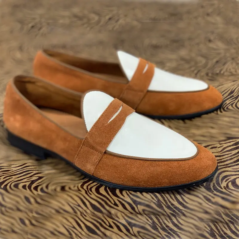

ERRFC New Arrival Luxury Mens Dress Shoes Fashion Designer Slip On Business Leisure Leather Boat Shoes For Man Monk Zapatos 44