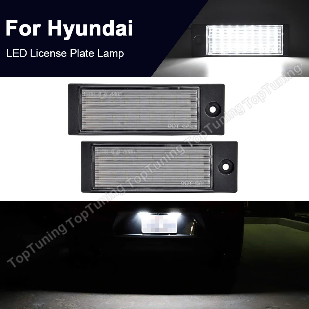 

2X 12V Error Free White LED License Plate Lights Lamp For Hyundai Tucson IX35 2015 2016 2017 2018 For Kia Forte Sedan 2019-UP