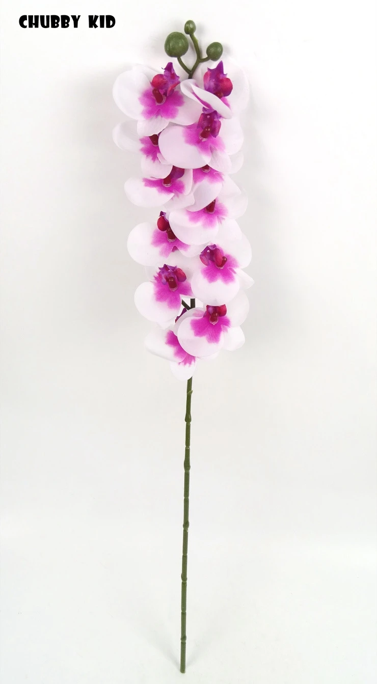 Оптовая продажа маленькие реалистичные искусственные бабочки Орхидея 12 головок