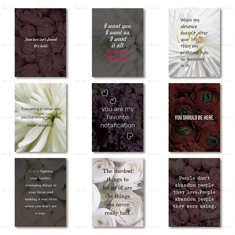 Nordic Плакат стены искусства на английском языке цветок картина холст живописи