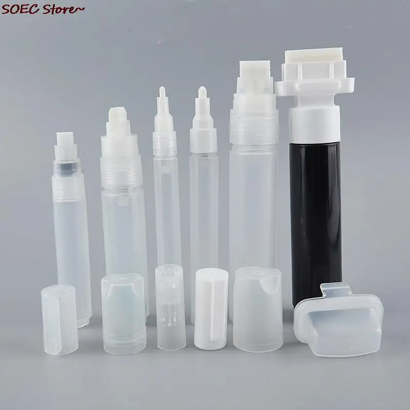 

1Pcs Plastic Empty Pen Rod 3-30mm Barrels Tube Graffiti Pen Liquid Chalk Marker Diy Paint Pen Accessories