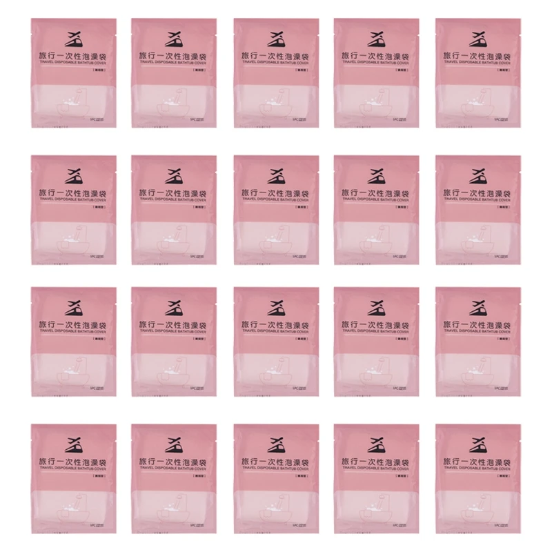 

20Pcs Disposable Bathtub Bag, Portable Clear Disposable Thick Bathing Cover Bag Perfect for Travel,Hotel,SPA,Household
