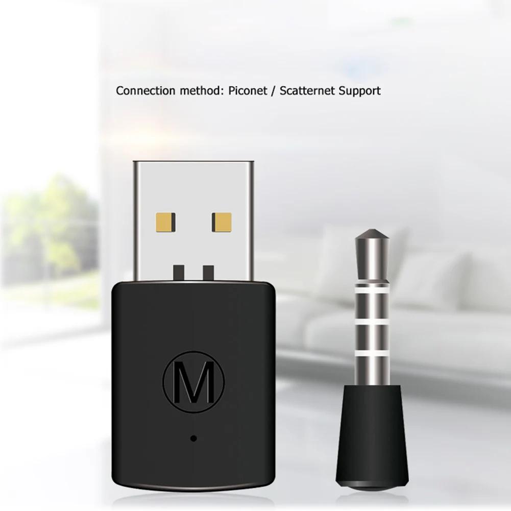 

USB-адаптер 3,5 мм, совместимый с Bluetooth, для игрового контроллера Sony PS4