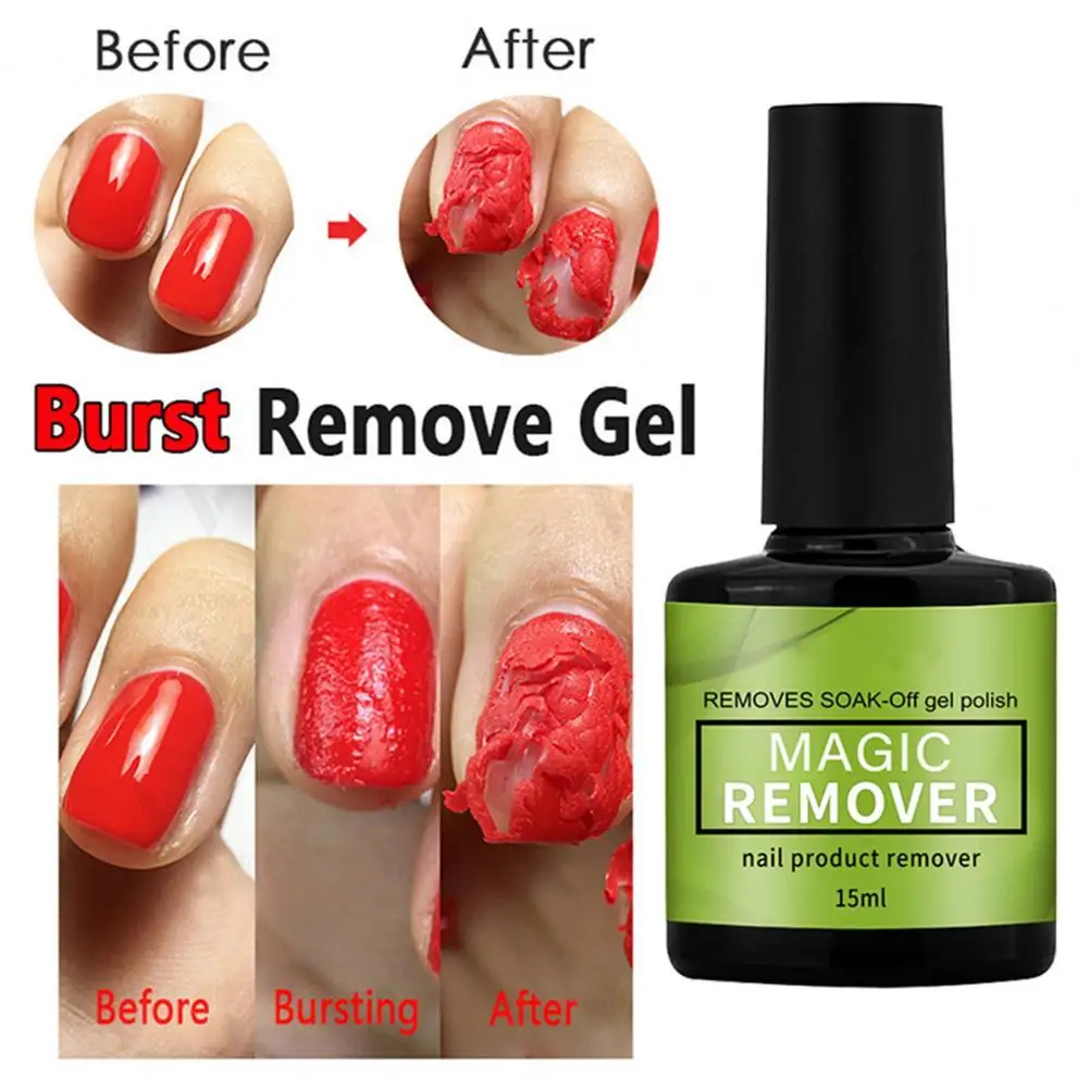 

15ml Nail Remover Gel Easy to Use Tip Cleaning Synthetic Fingernail Magic Polish Glue for Women
