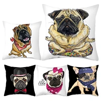 fuwatacchi dog pet print pillow case animal pattern throw pillow covers for home sofa polyester decorative cushion cover 4545cm