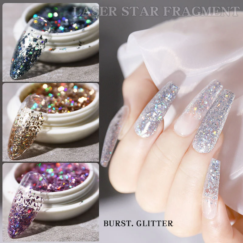

Irregular Nail Art Glitter Sequins Holographic Laser Nail Flakes Paillettes Aurora Sequins for a Manicure Nail Art Decorations