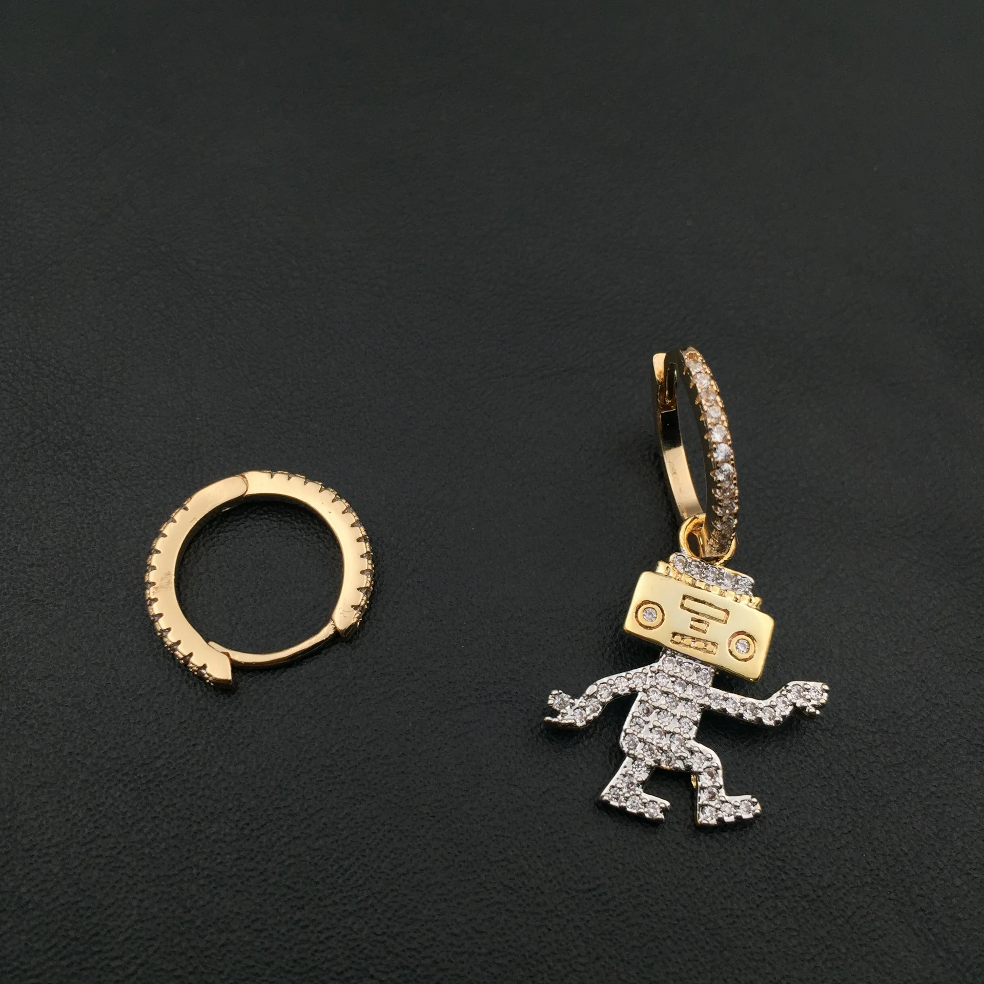 Роскошные ювелирные изделия Креативный дизайн серьги робот технология Future