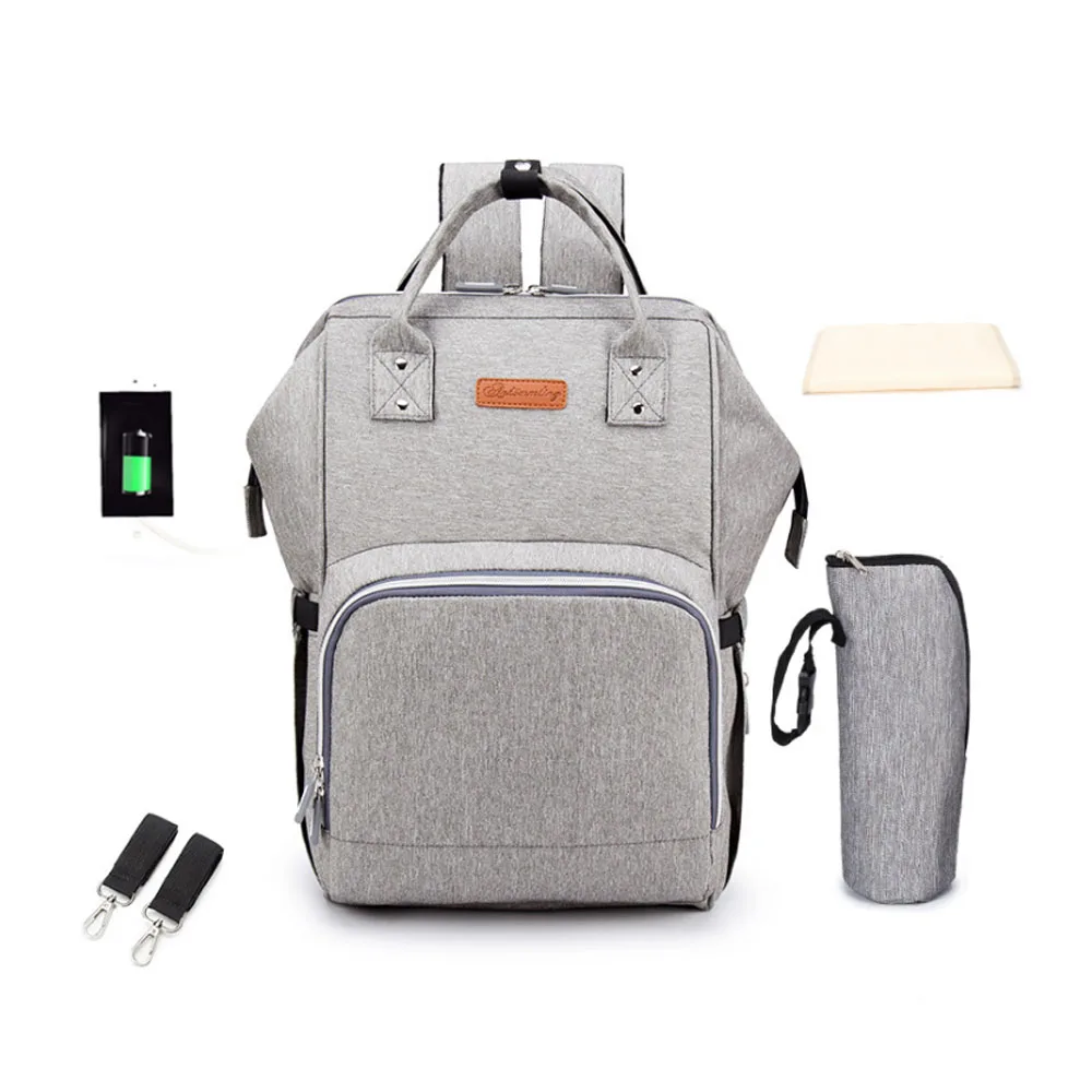 Сумка для подгузников мам с USB рюкзак и Новый Модный водонепроницаемый
