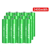 12pcslot new 3400mwh 1 5v aa rechargeable lithium battery is quickly charged by smart dedicated aa aaa battery charger