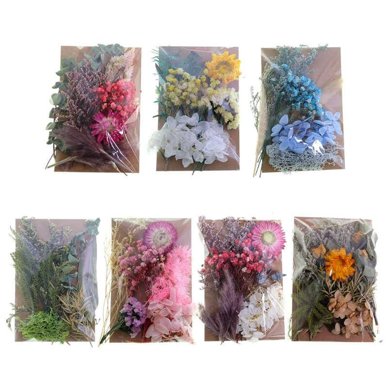 

1 упаковка смешанных настоящих сушеных цветов, сухие растения, прессованные цветы для эпоксидной смолы, подвеска, ожерелье, изготовление юв...