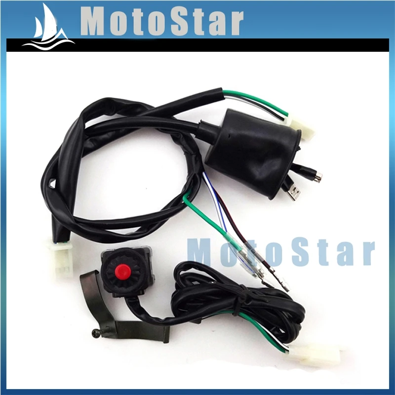 Жгут проводов + выключатель Kill для китайских 50cc 70cc 90cc 110cc 125cc 140cc 150cc 160cc Pit Dirt Bike