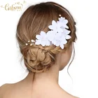 Гребень для волос на годовщину свадьбы, белый искусственный цветок, свадебный головной убор, женский костюм для выпускного вечера вечерние украшение для волос