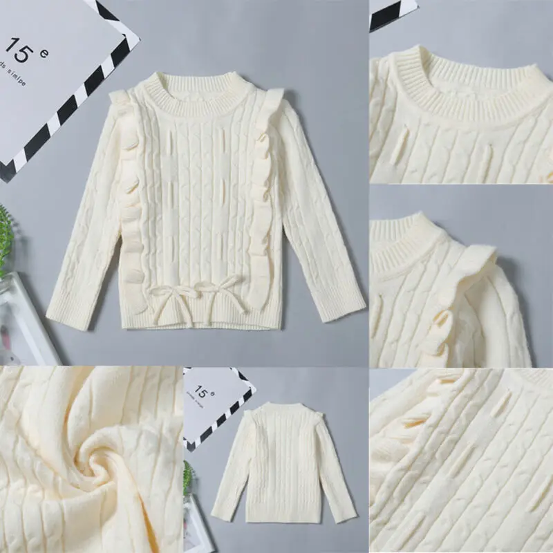 Emmababy новый вязаный свитер для маленьких девочек зимний осенний теплый кардиган