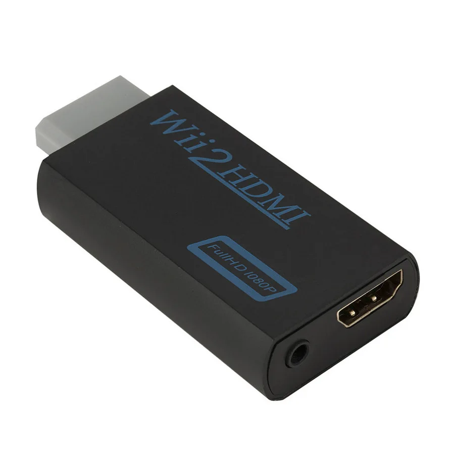 50 шт. для Wii к HDMI 1080P конвертер 2HDMI адаптер 3 5 мм Аудио Видео Выход Full HD