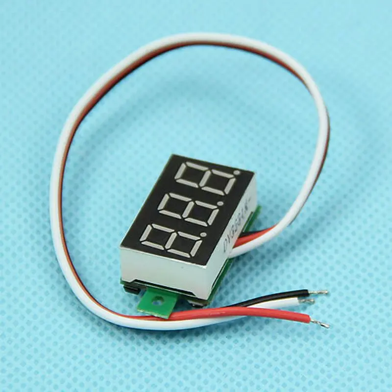 Светодиодный мини дисплей с тремя линиями цифровой вольтметр DC0 100V|voltmeter dc0-100v|digital