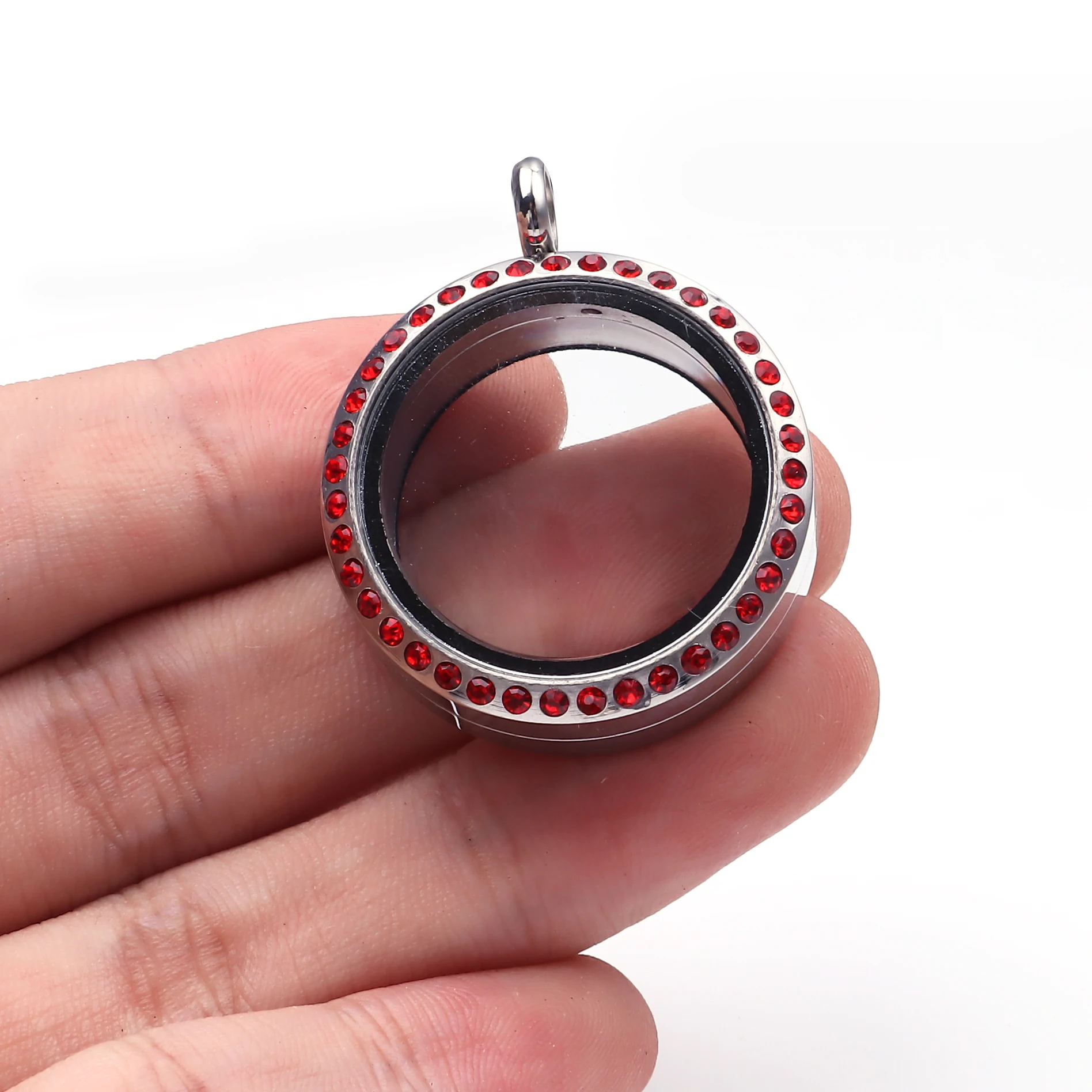

10Pcs 30mm Stainless Steel Twist Glass Living Memory Floating Locket Pendant Fit 8mm Pearl Charms Women Gift Necklaces Jewelry