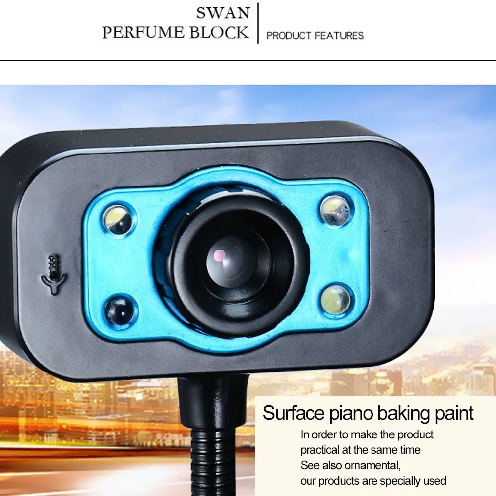 

360 Degree Rotation Webcam For Home Computer PC Office Study Game New HD Webcam USB Web Camera With Noise Cancelling Microphone