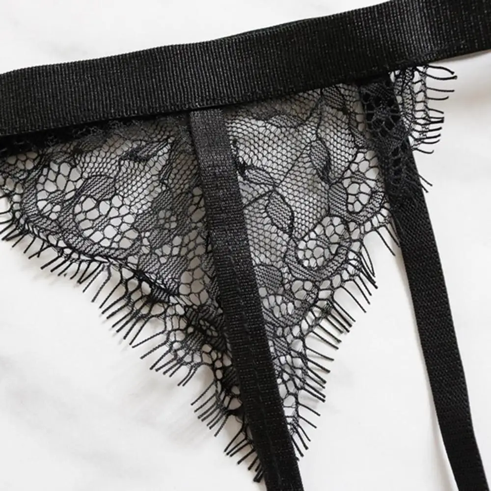 

Women Plus Size Bra Brief Sets Sexy Lace Lingerie Hollow Bra Thong G-Tring Garter Underwear Sets bielizna damska komplety #15F
