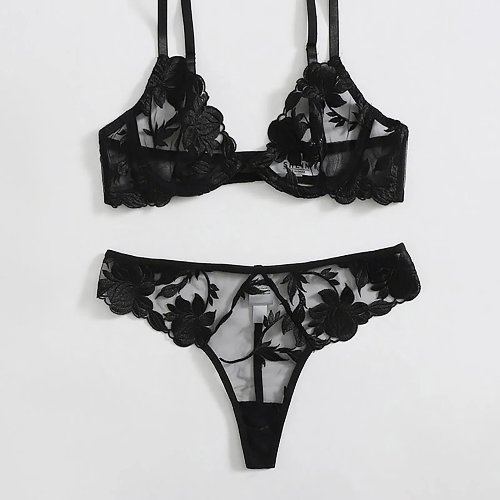 

Порно сексуальный Для женщин кружевное нижнее белье, чашечки расположены рядом, бюстгальтер с вышивкой, Танга сексуальное нижнее белье Push Up...