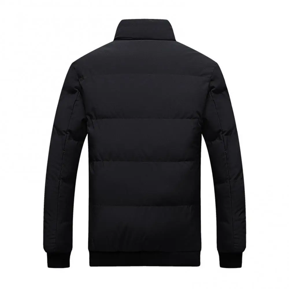 40% Dropshipping!! Autumn Winter Men Stand Collar Long Sleeve Pockets Thick Down Coat Warm Jacket