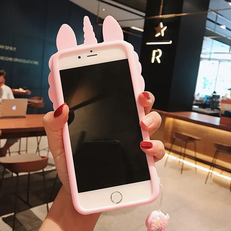 3D Unicorn Cartoon Phone Case for IPhone XS Max X XR Pink Quicksand Iphone 5 5S SE 5C 6 6S 7 Plus 8 Coque |