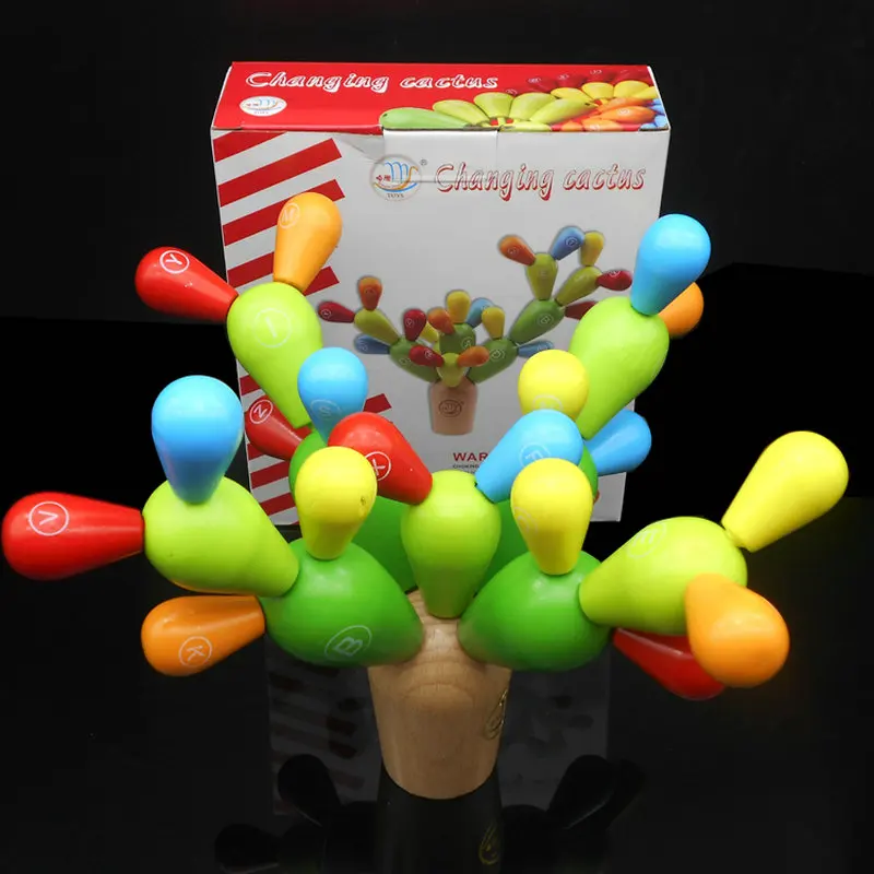 Бесплатная доставка детский классический деревянный кактус модель деревья