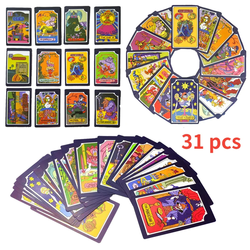Карта аниме невероятные приключения Джоджо набор карт Таро 31 шт./компл. 22 Grand Akana + 9