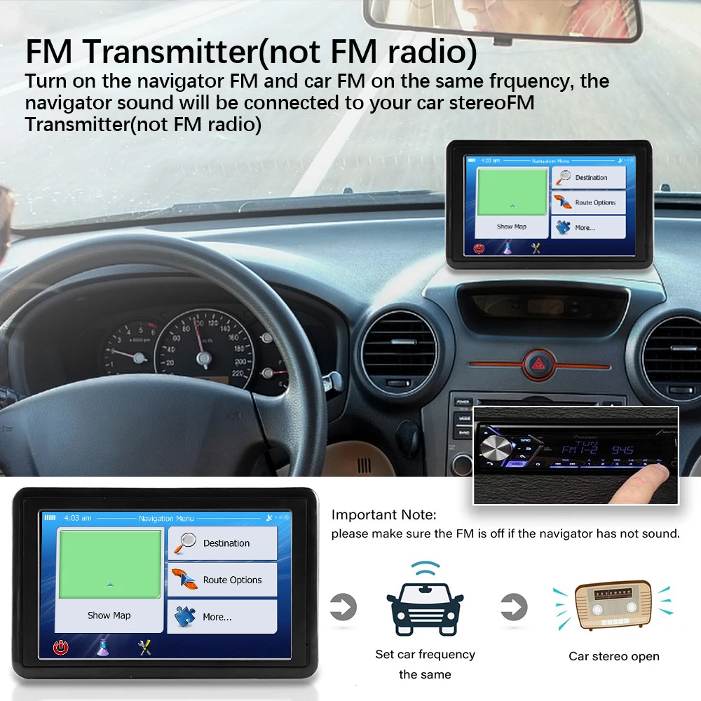 5 Inch Car GPS 8G 256M Navigation System Latest Map Touchscreen With Voice Guidance Speed Camera Warning For Auto Truck Vehicle |