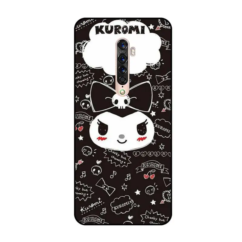 

YNDFCNB Cute cartoon Kuromi Bling Cute Phone Case For OPPO A5 A9 A5S A1K A37 F7 F5 F9 RealmeX C2 C3 X2PRo XT 3 5 6Pro Reno2Z