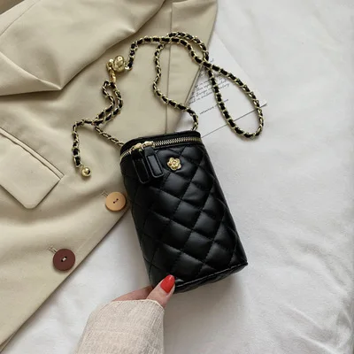 

Women's Small Bag Design 2021 New Trendy Fashion Rhombus Chain Messenger Bag Korean Version Of Wild Ladies Mobile Phone Bag