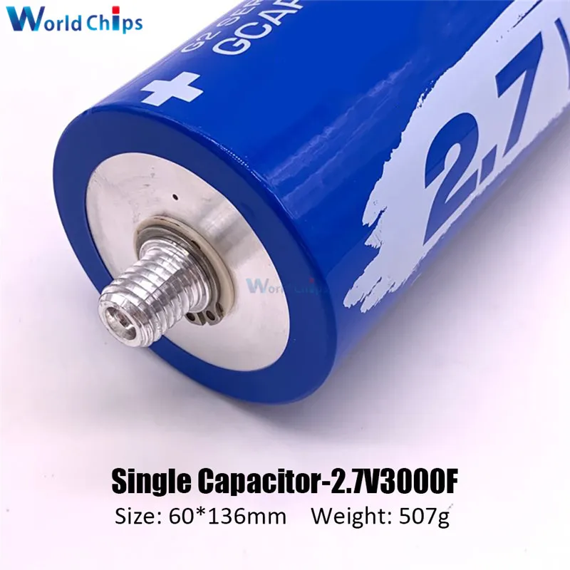 2.7V 3000F Super Farad Capacitor Long Foot for Car Auto Power Supply 2.7V3000F 136*60mm Capacitance | Электронные компоненты и